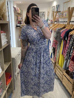 Robe longue Mandy bleue