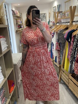 Robe longue Mandy rouge