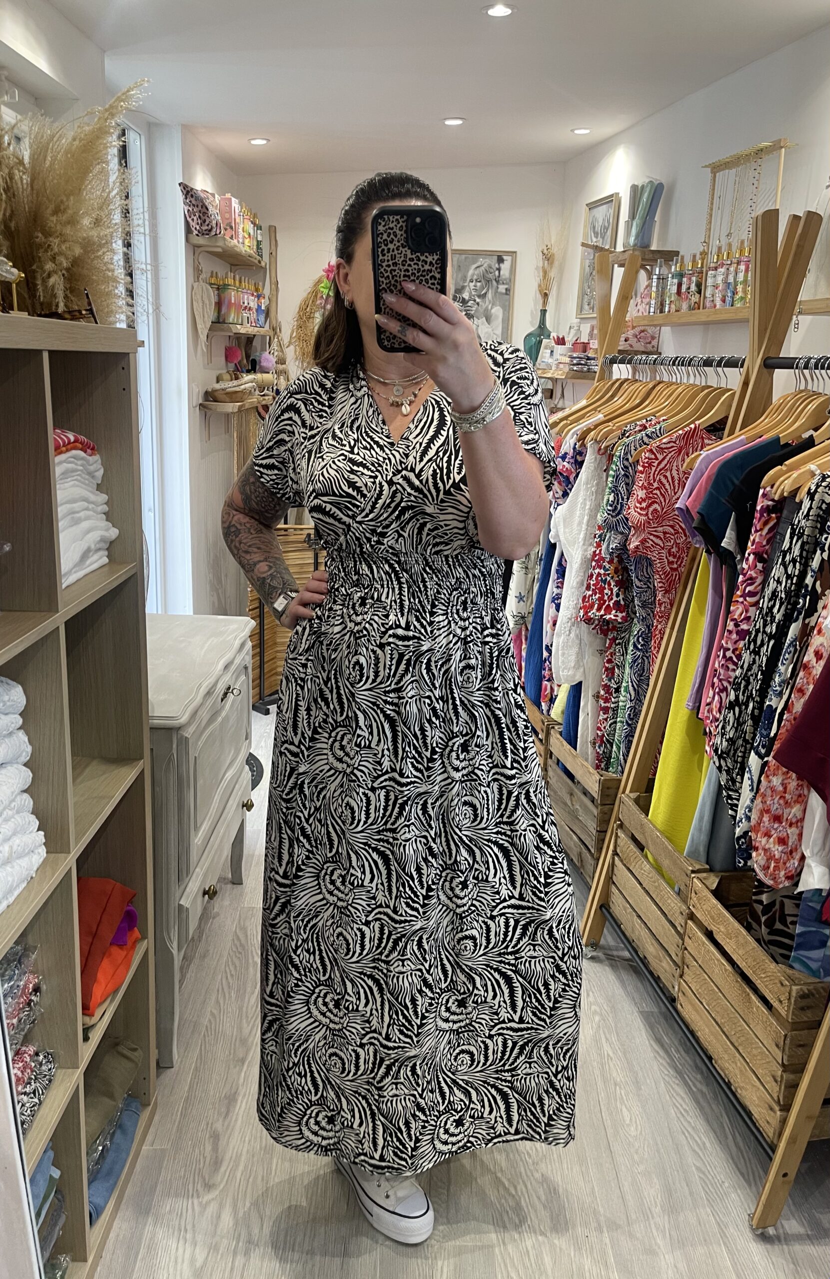 Robe longue Mandy noire – Image 2