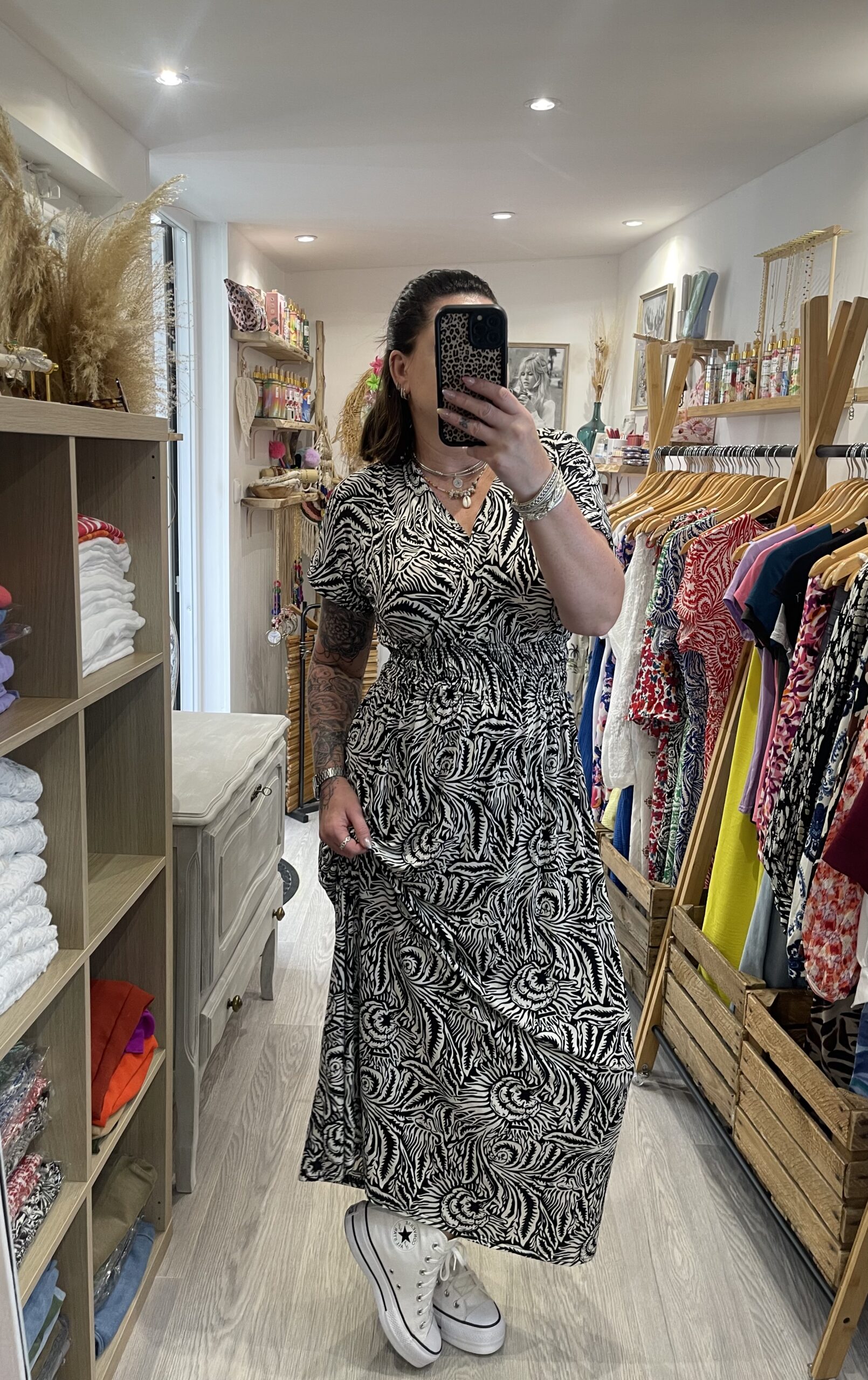 Robe longue Mandy noire – Image 3