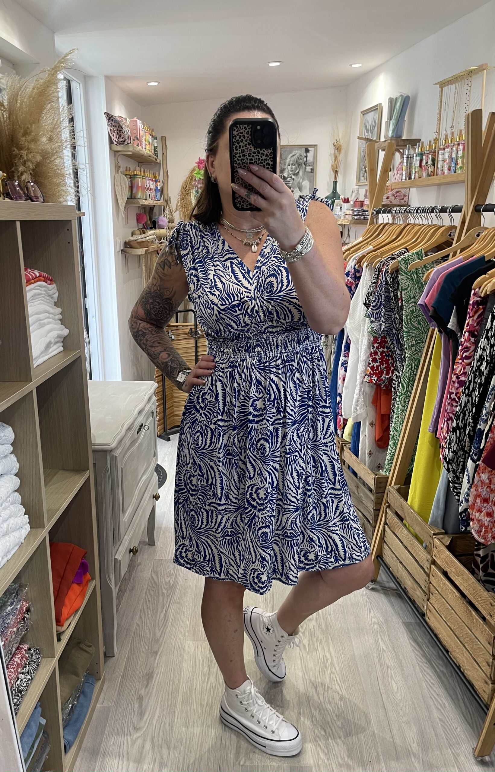 Robe courte Mandy bleue – Image 2