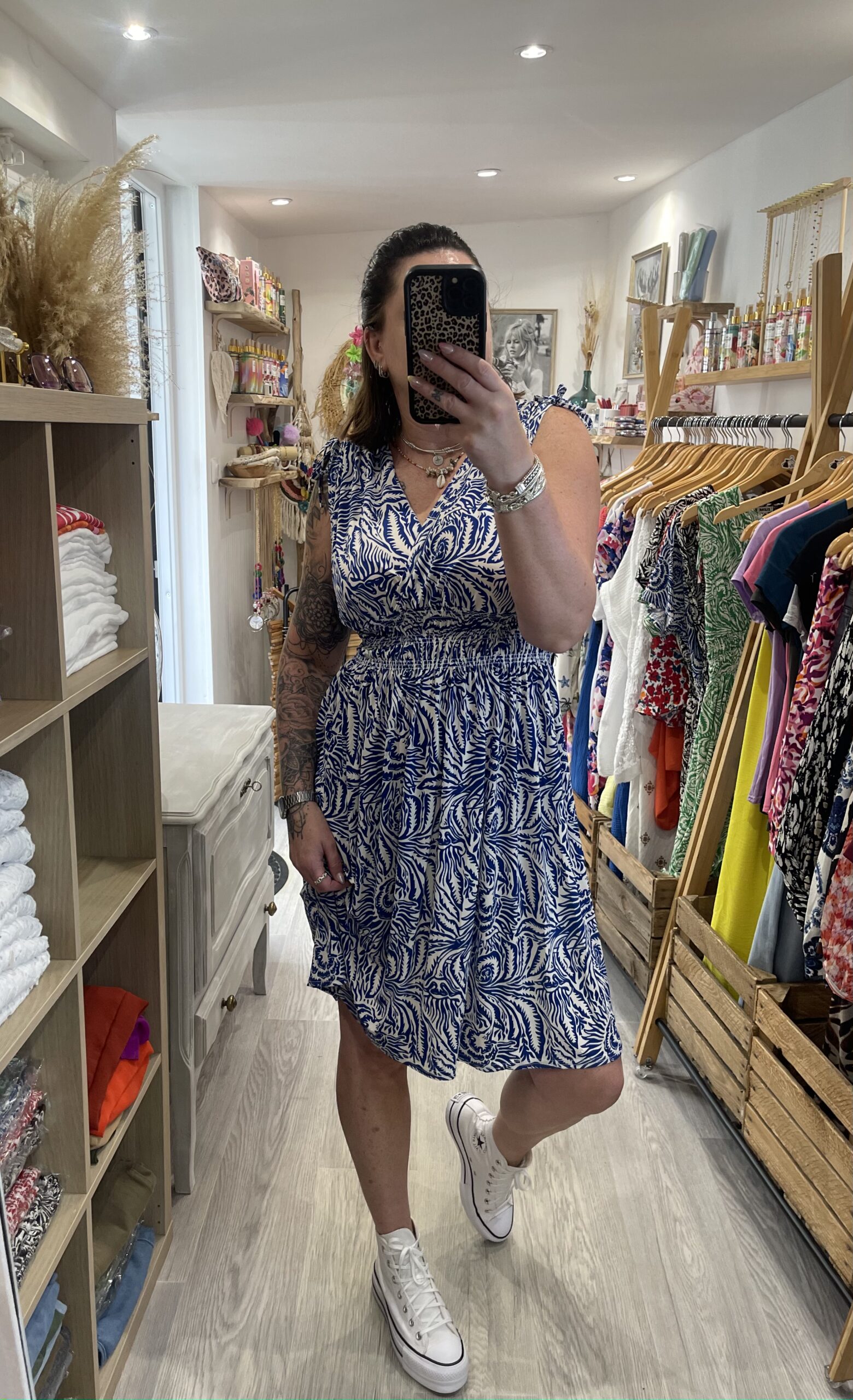 Robe courte Mandy bleue – Image 3