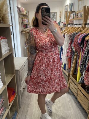 Robe courte Mandy rouge