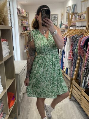 Robe courte Mandy verte