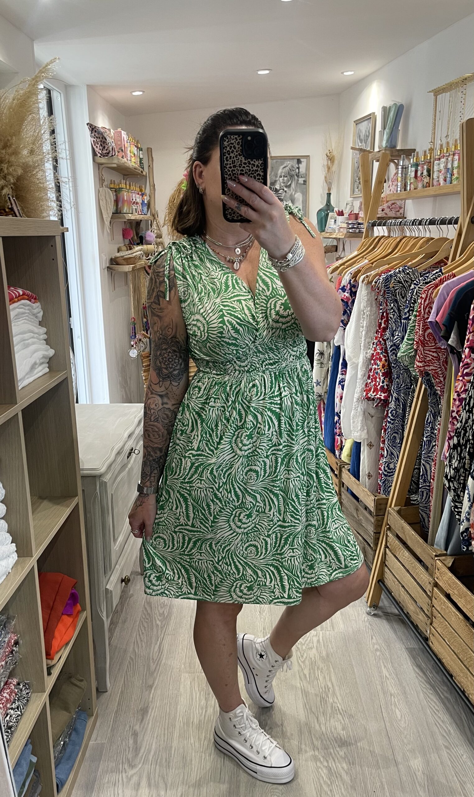 Robe courte Mandy verte