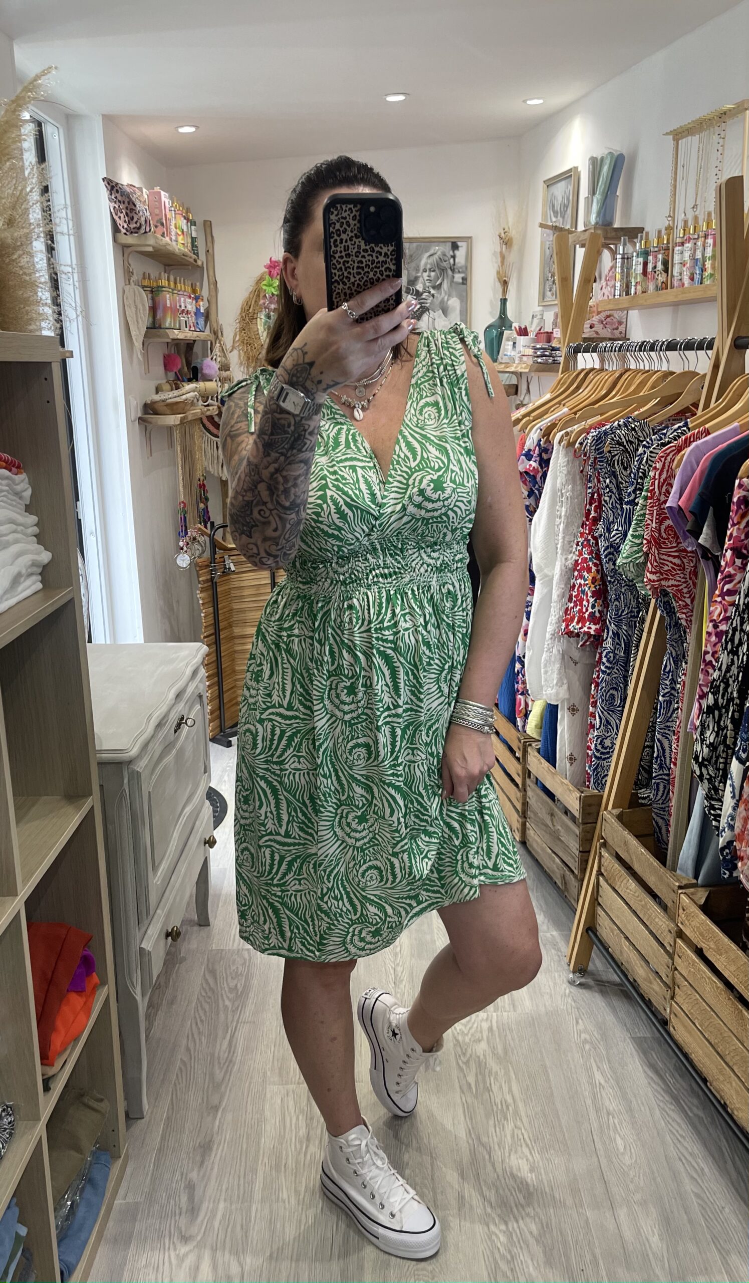 Robe courte Mandy verte – Image 6