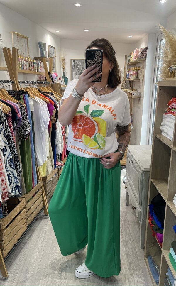 Pantalon Gio vert émeraude