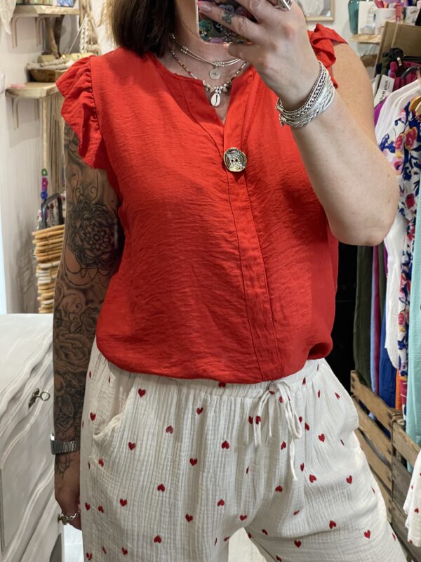 Blouse Morgane rouge – Image 4