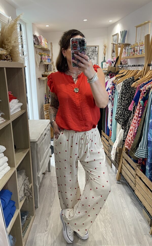Blouse Morgane rouge – Image 5