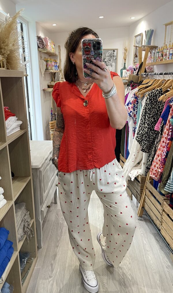 Blouse Morgane rouge – Image 2