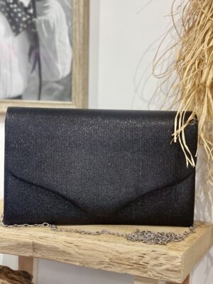 Pochette noire pailletée