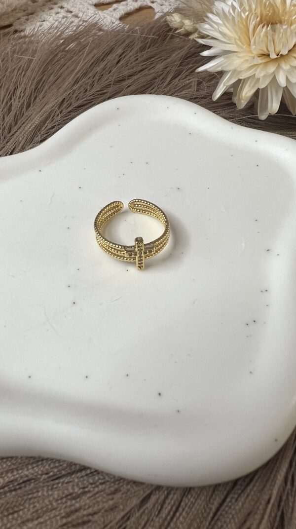 Bague croix en acier inoxydable – Image 4