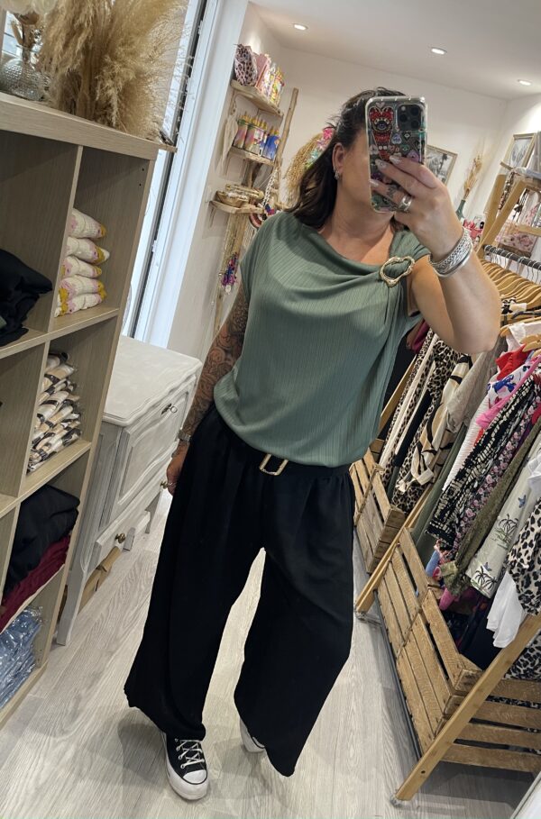 Blouse Carla kaki – Image 4
