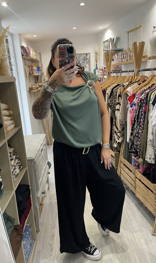 Blouse Carla kaki – Image 5