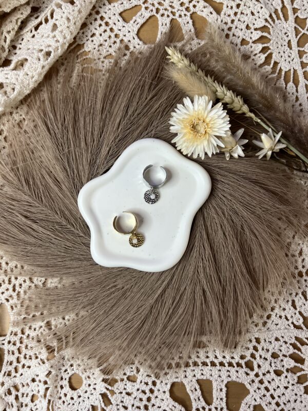 Bague breloque perle en acier inoxydable – Image 2