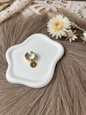 Bague breloque éclair en acier inoxydable
