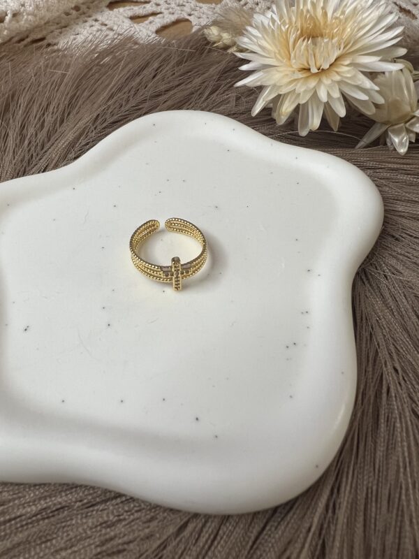 Bague croix en acier inoxydable – Image 2