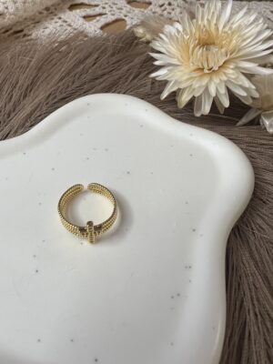 Bague croix en acier inoxydable