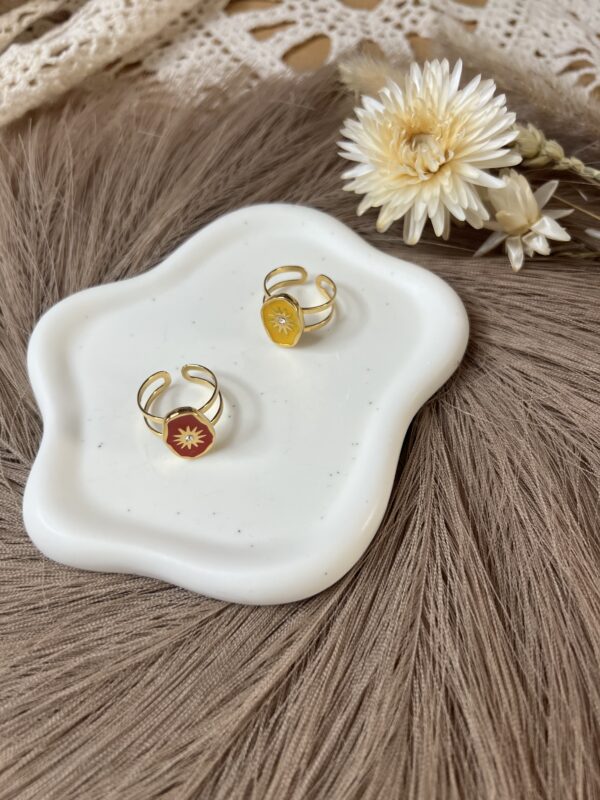 Bague jade en acier inoxydable