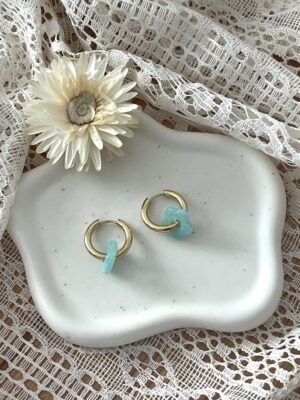 Boucles d'oreilles Flora turquoise