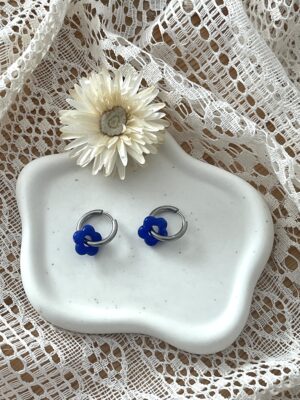 Boucles d'oreilles Flora Bleu roi