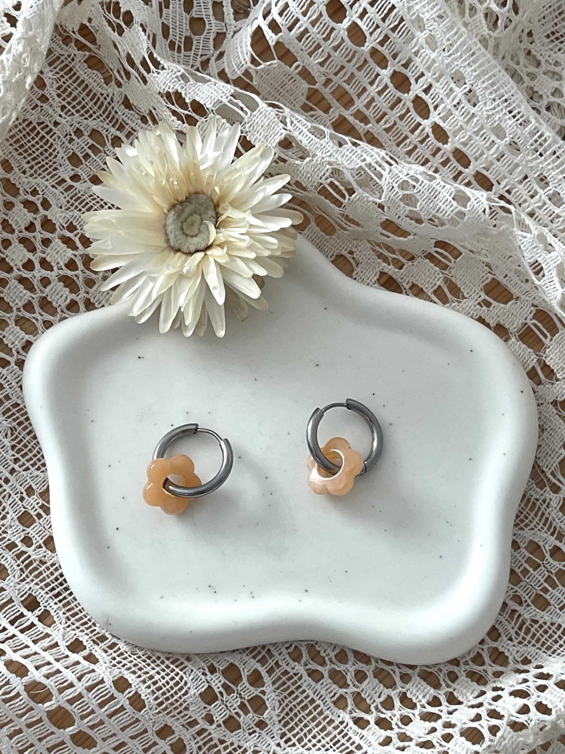 Boucles d'oreilles Flora pêche