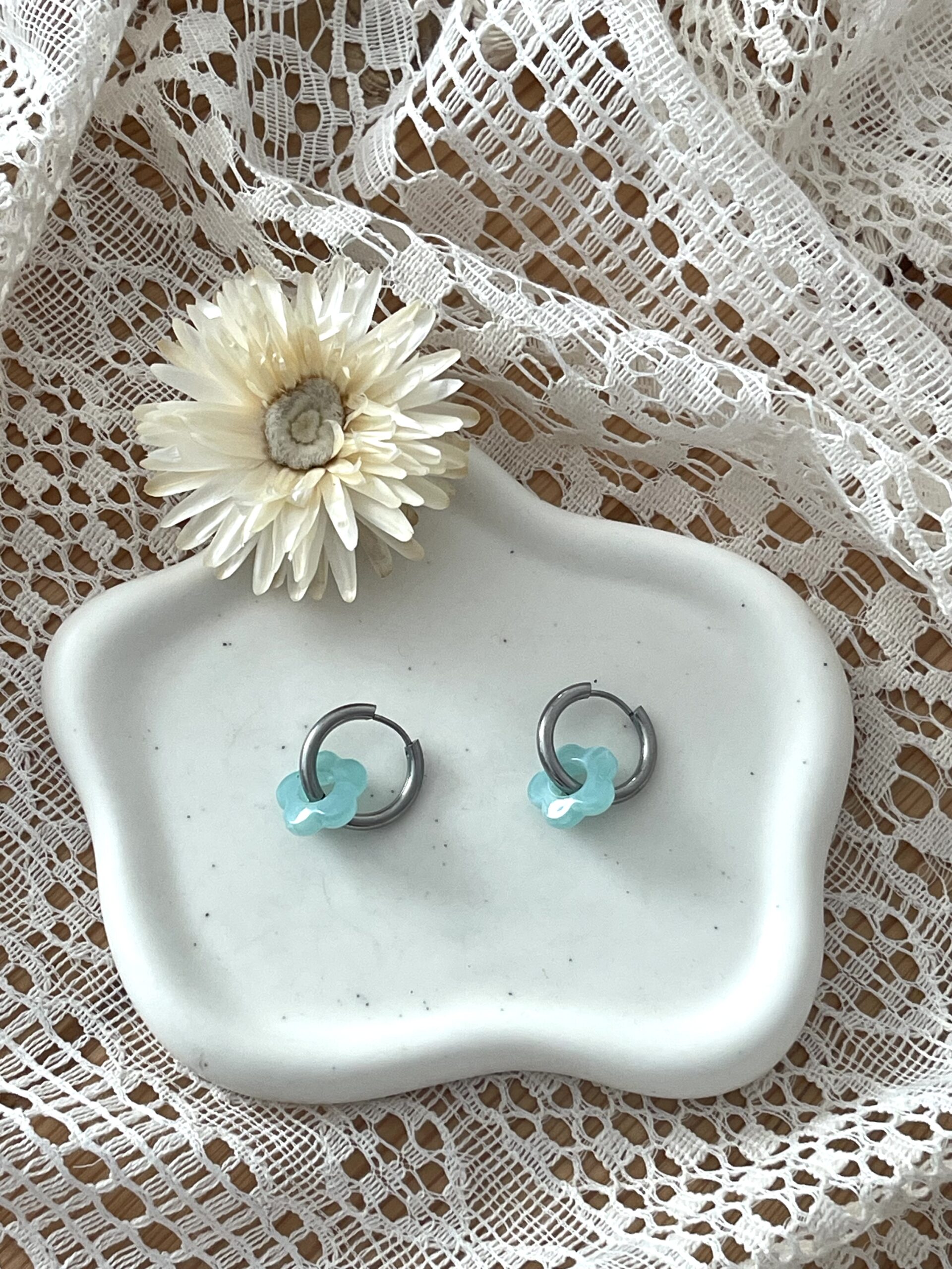 Boucles d'oreilles Flora turquoise