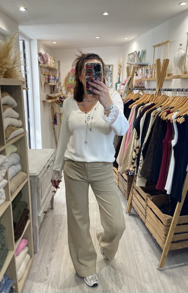 Blouse Cassandra blanche – Image 3