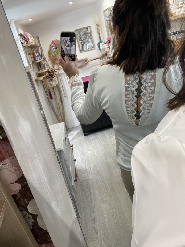 Blouse Cassandra blanche – Image 4