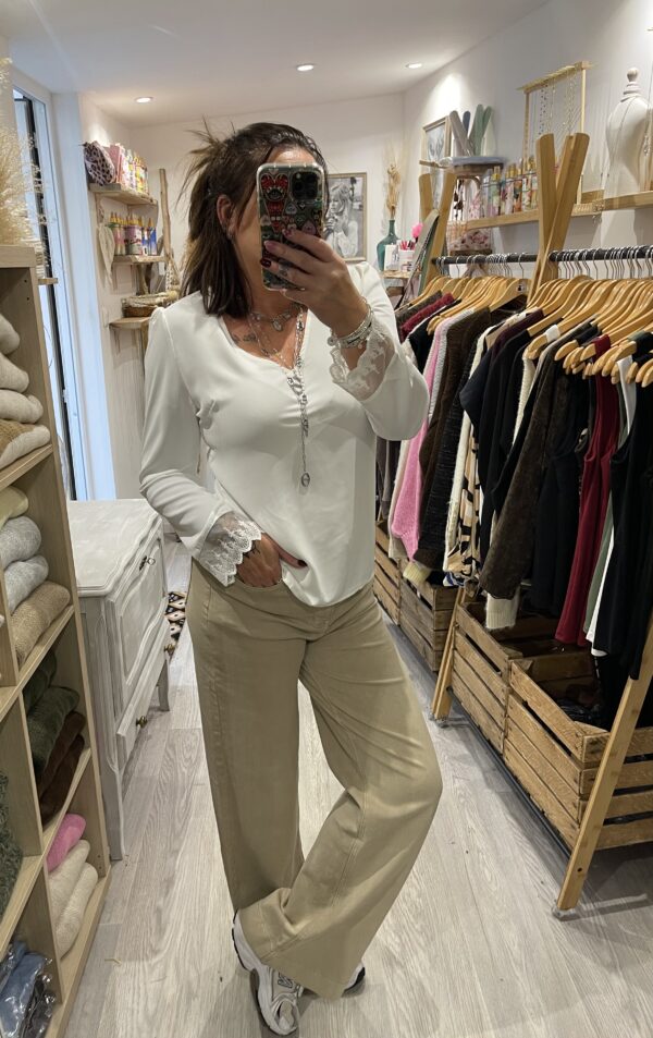 Blouse Cassandra blanche – Image 2