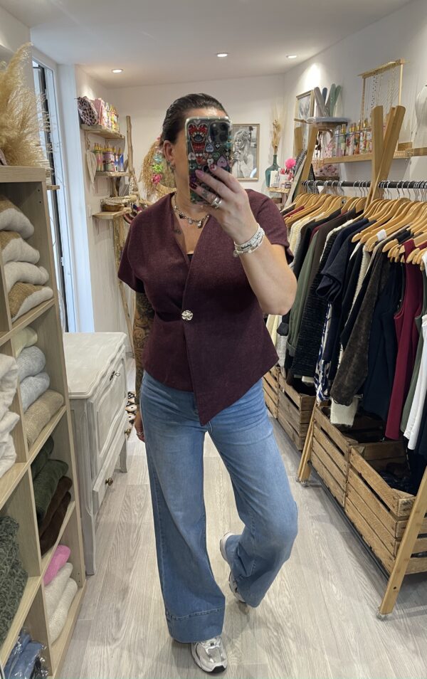 Top cache coeur Elsa bordeaux – Image 6