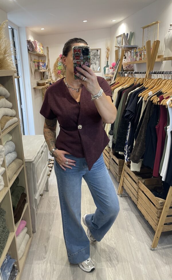 Top cache coeur Elsa bordeaux – Image 3
