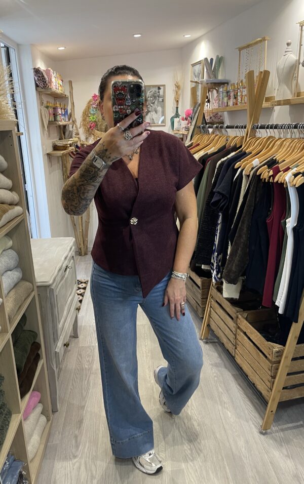 Top cache coeur Elsa bordeaux – Image 5