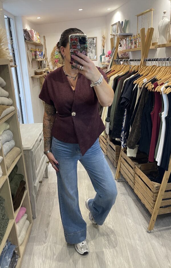Top cache coeur Elsa bordeaux – Image 2