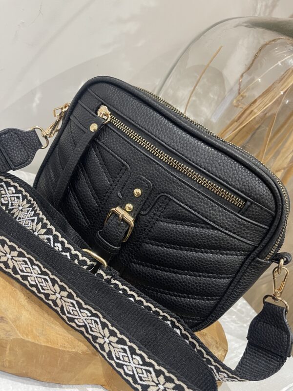 Sac bandoulière Kelsey noir – Image 3