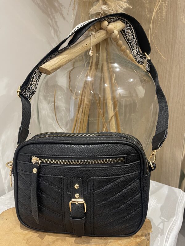Sac bandoulière Kelsey noir – Image 5