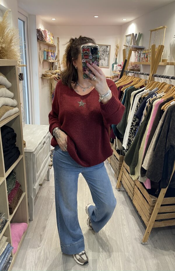 Pull Romy bordeaux – Image 3