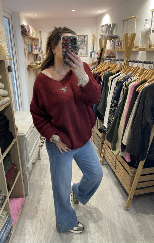Pull Romy bordeaux – Image 2