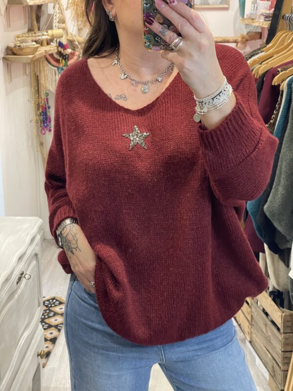 Pull Romy bordeaux – Image 4