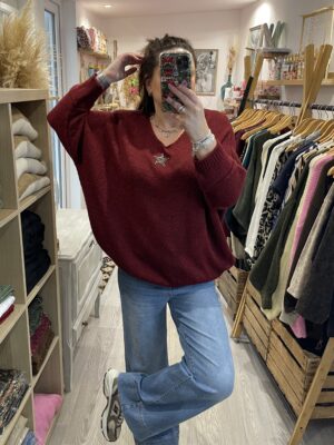Pull Romy bordeaux
