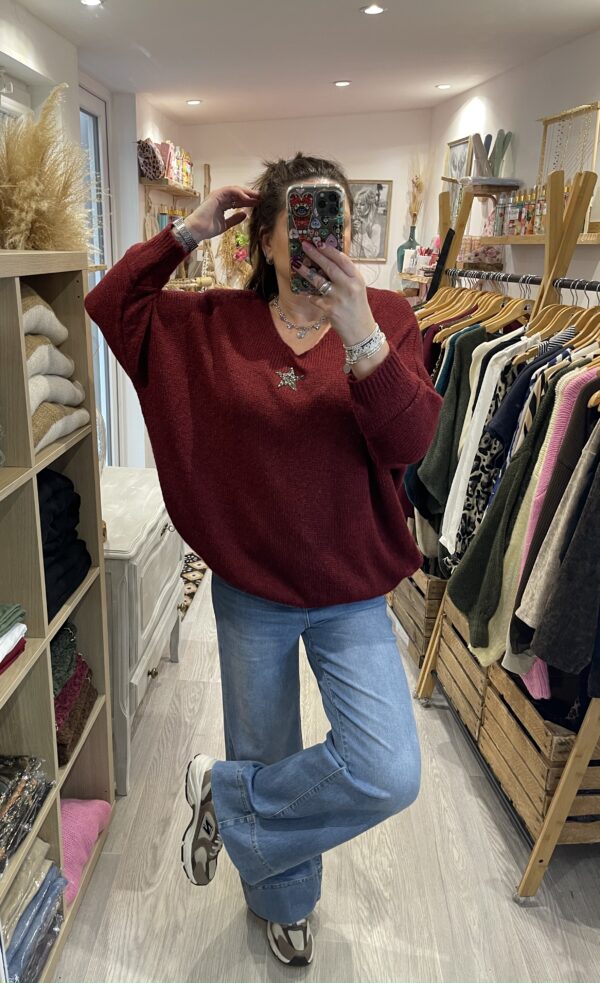 Pull Romy bordeaux
