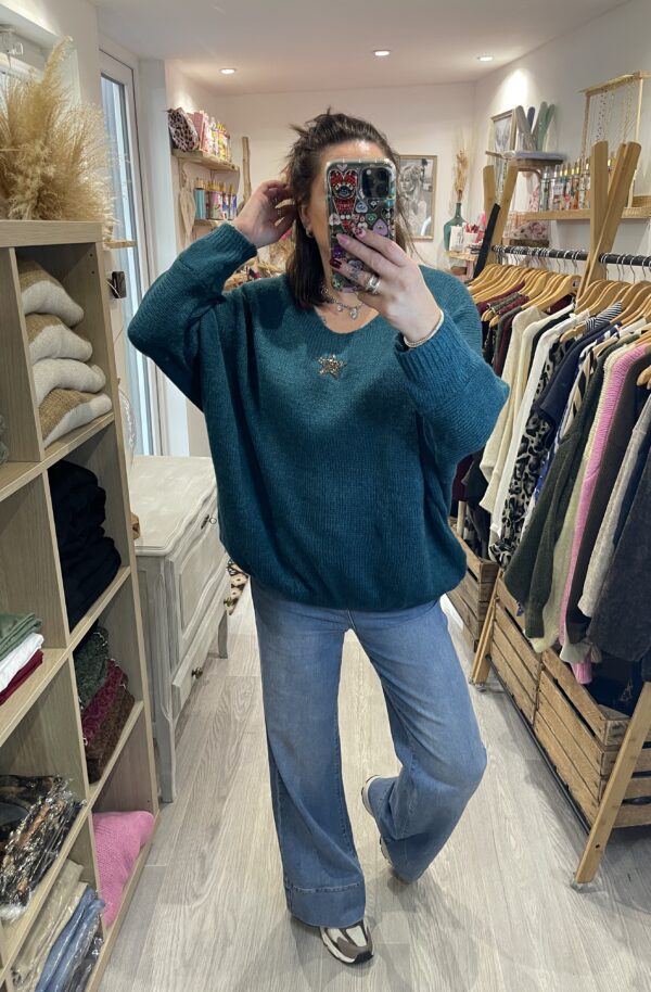 Pull Romy bleu canard – Image 2