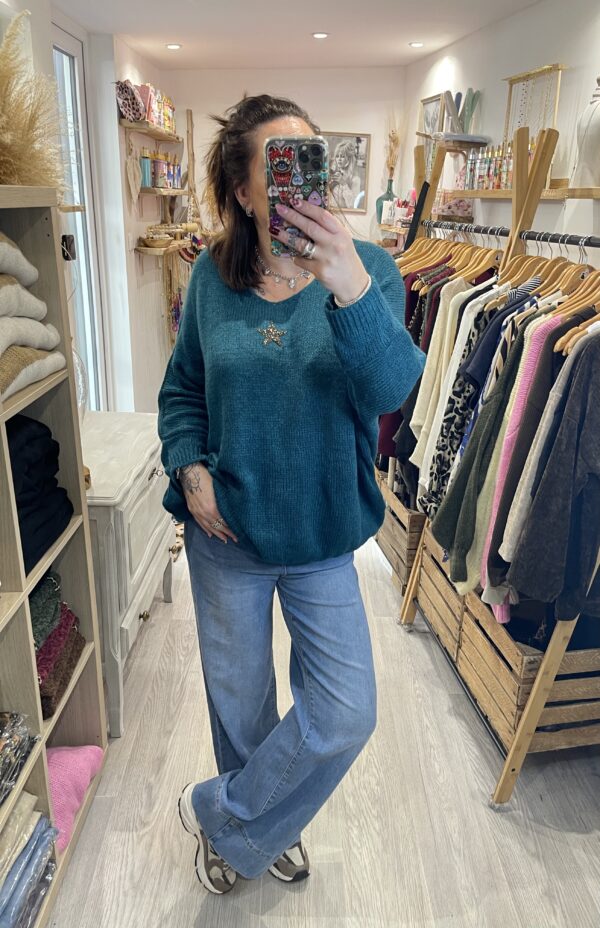 Pull Romy bleu canard – Image 3