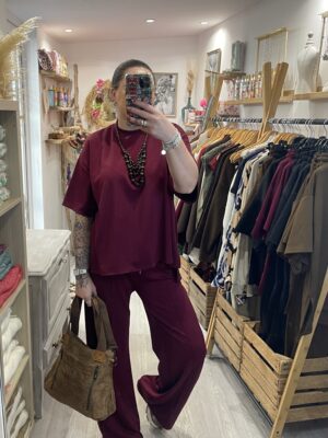 Ensemble cosy bordeaux