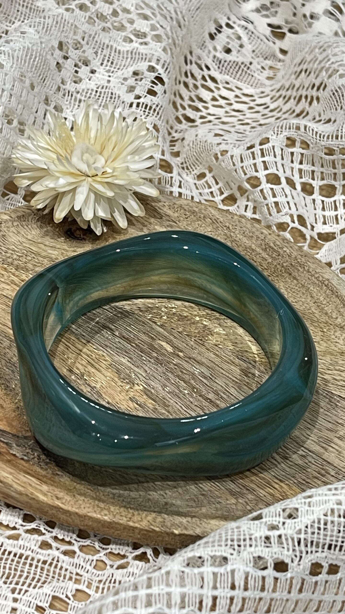 Bracelet jonc bleu – Image 3