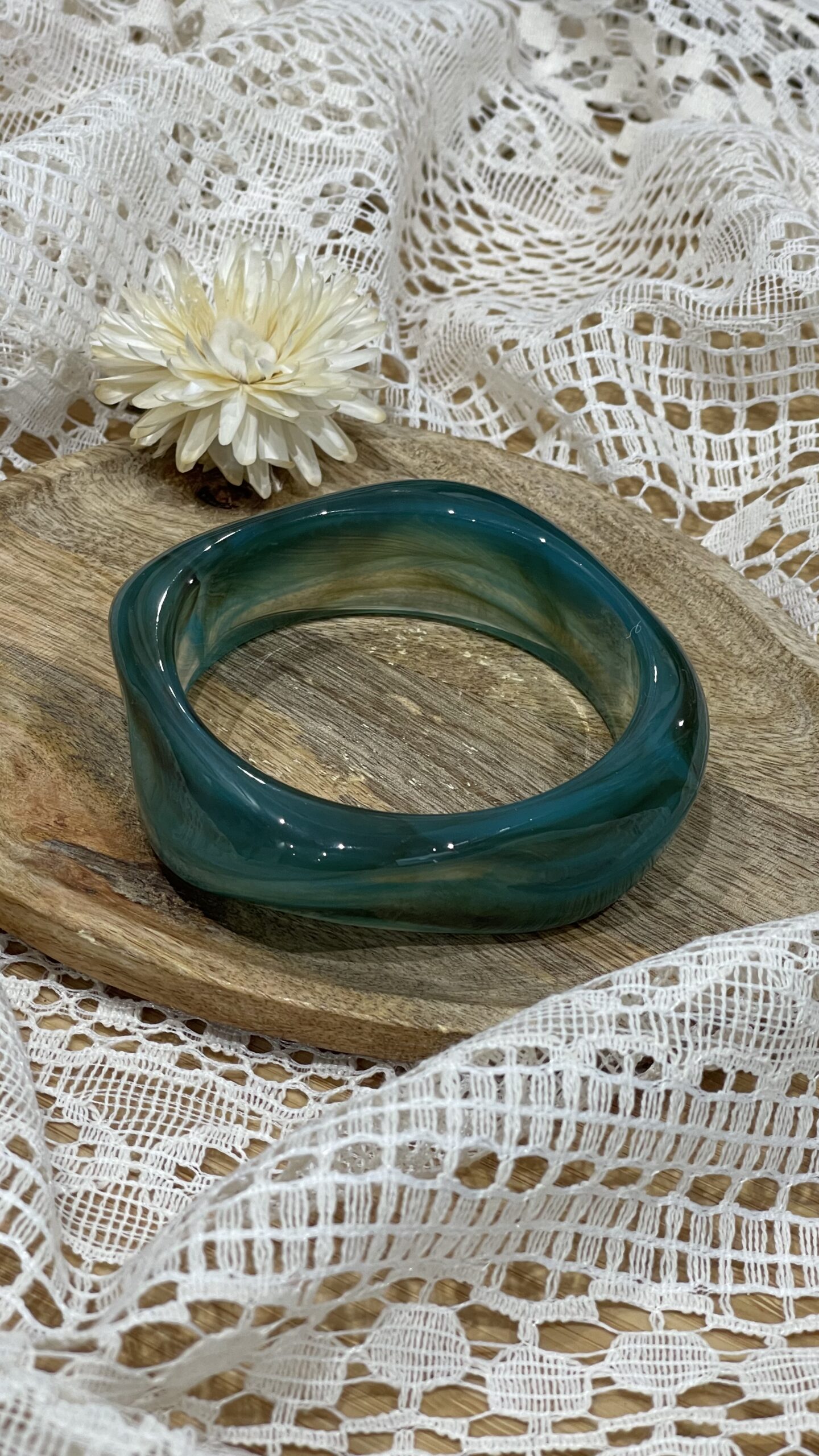 Bracelet jonc bleu