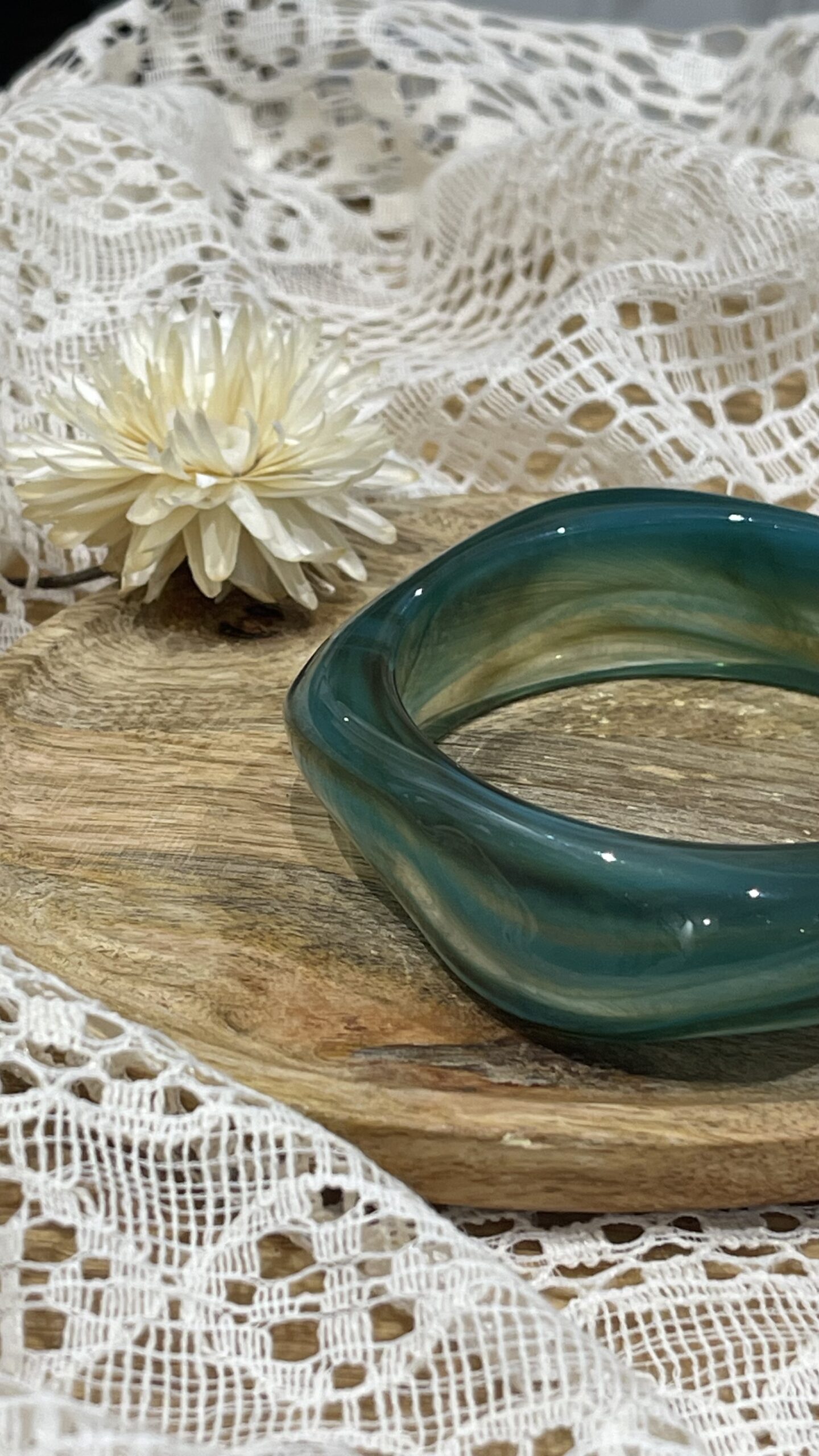 Bracelet jonc bleu – Image 2