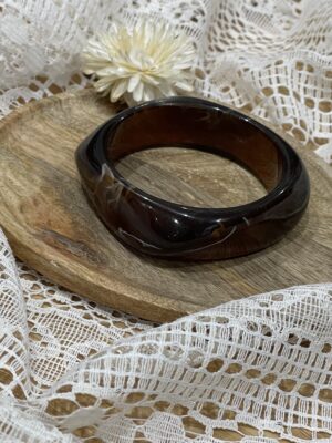 Bracelet jonc marron