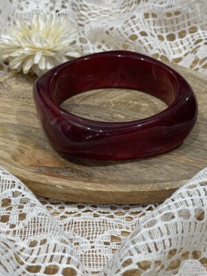 Bracelet jonc bordeaux