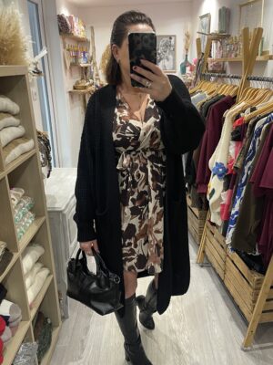 Gilet long Faustine noir